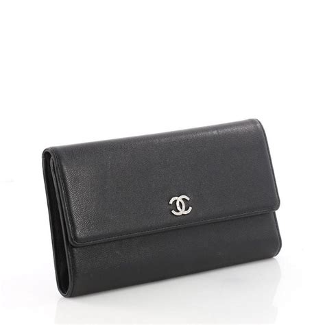 chanel classic caviar trifold wallet|Long Wallets .